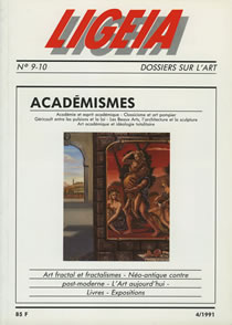 N° 9-10, OCTOBRE/DCEMBRE 1991 - DOSSIER : ACADÉMISMES