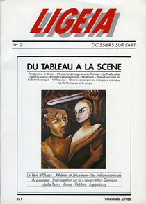 N° 2, JUILLET/SEPTEMBRE 1988 - DOSSIER : DU TABLEAU À LA SCENE