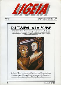 N°2, JUILLET/SEPTEMBRE 1988 - DOSSIER : DU TABLEAU A LA SCENE