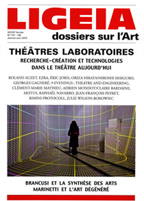 N°137-140 JANVIER-JUIN 2015 - DOSSIER : THÉATRE LABORATOIRES